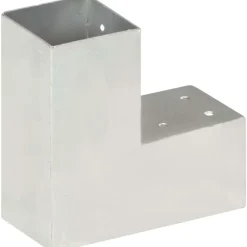 Tolppaliittimet 4kpl L-muoto galvanoitu metalli 81x81mm