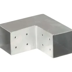 Tolppaliittimet 4kpl L-muoto galvanoitu metalli 81x81mm