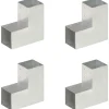 Tolppaliittimet 4kpl L-muoto galvanoitu metalli 91x91mm