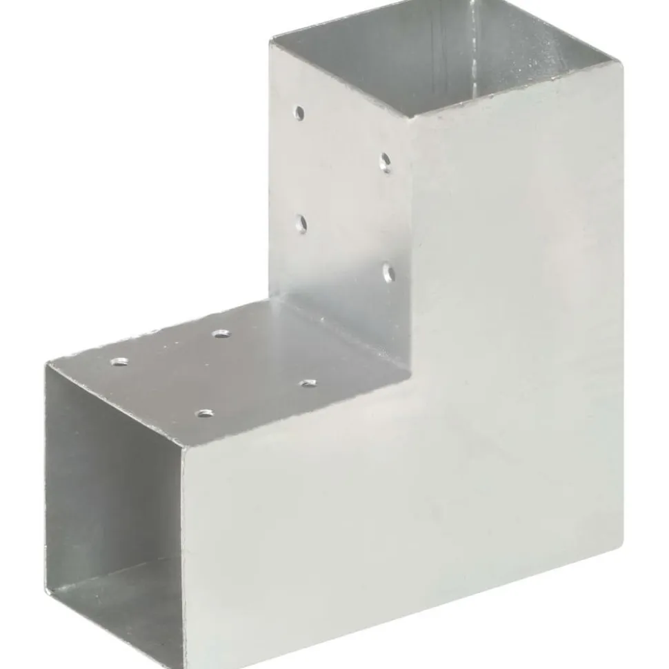 Tolppaliittimet 4kpl L-muoto galvanoitu metalli 91x91mm