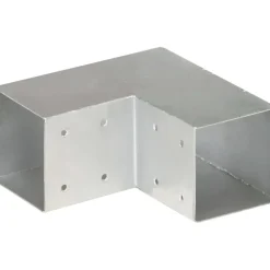 Tolppaliittimet 4kpl L-muoto galvanoitu metalli 91x91mm