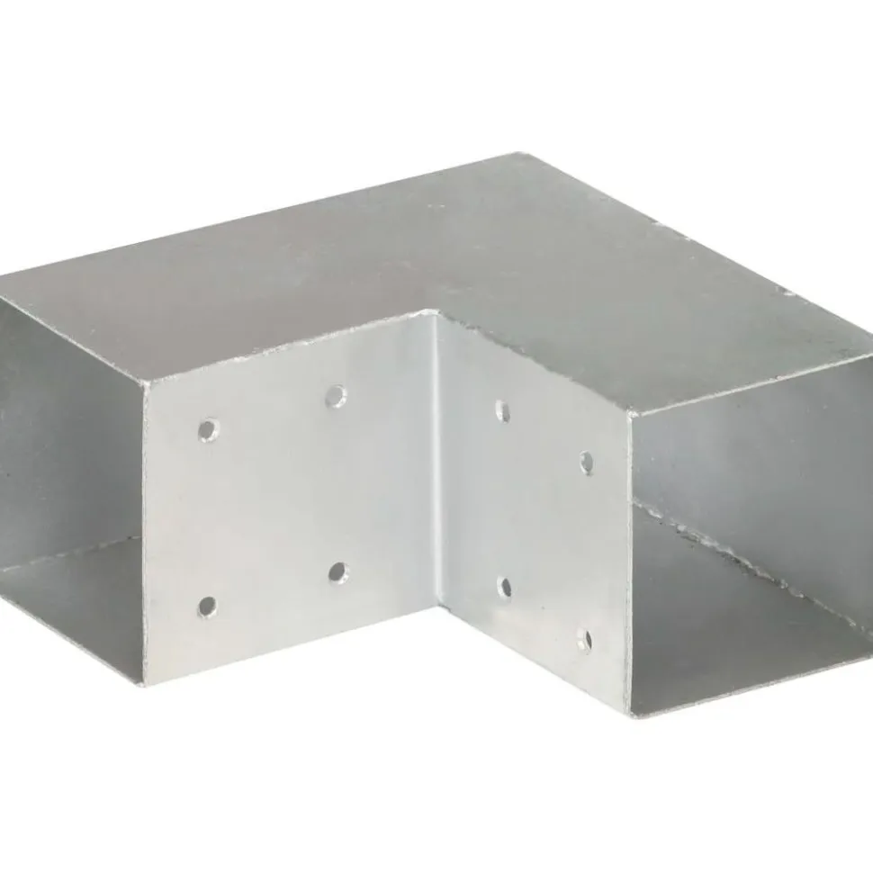 Tolppaliittimet 4kpl L-muoto galvanoitu metalli 91x91mm