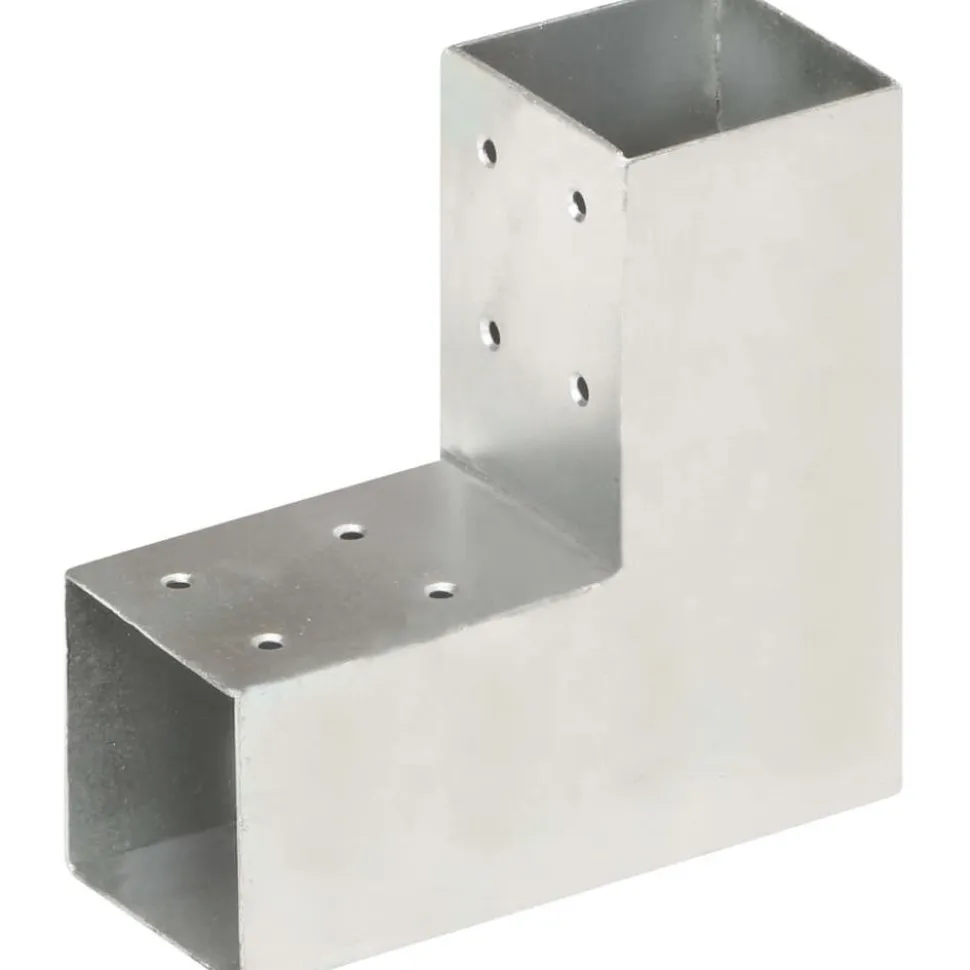 Tolppaliittimet 4kpl L-muoto galvanoitu metalli 71x71mm