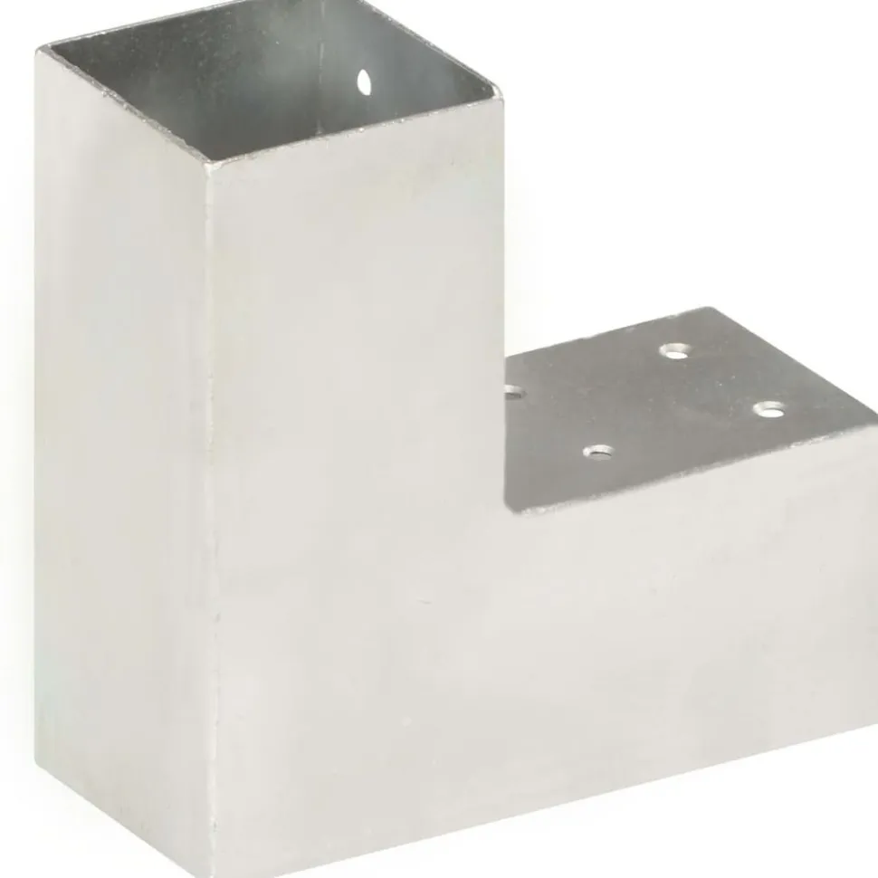 Tolppaliittimet 4kpl L-muoto galvanoitu metalli 71x71mm