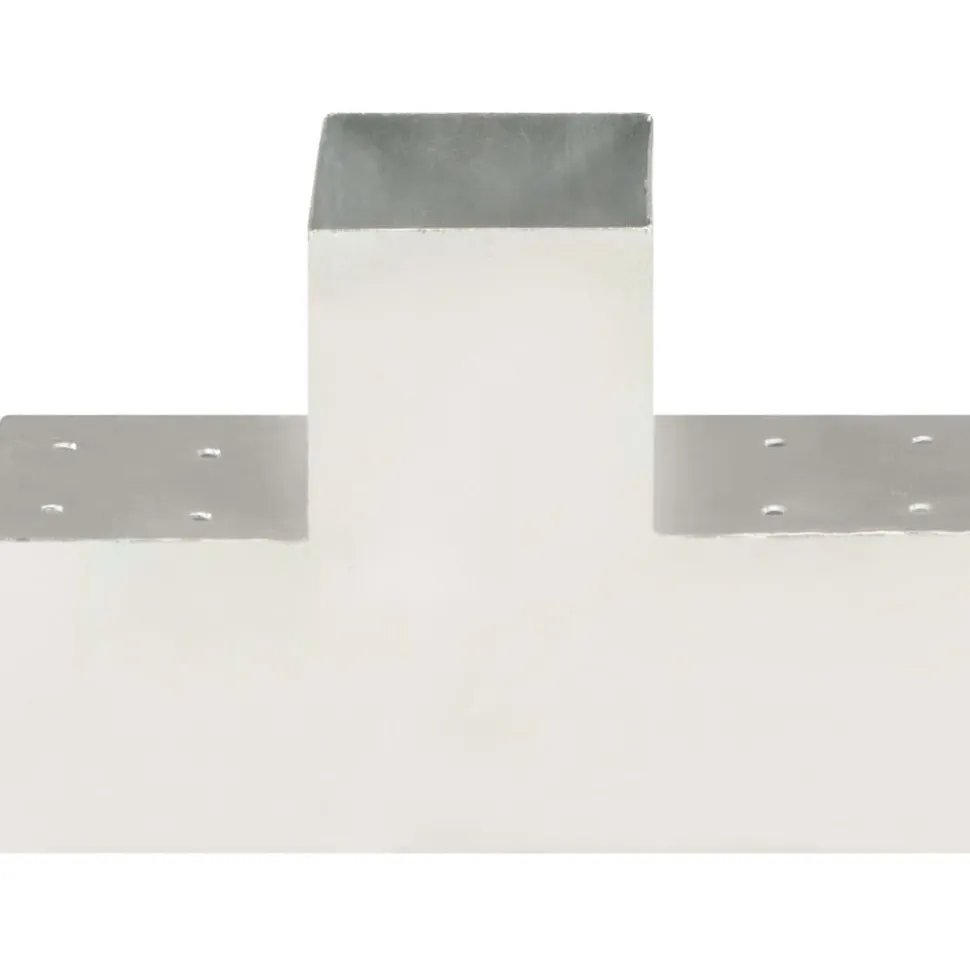 Tolppaliittimet 4kpl T-muoto galvanoitu metalli 101x101mm