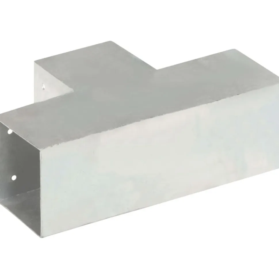 Tolppaliittimet 4kpl T-muoto galvanoitu metalli 101x101mm