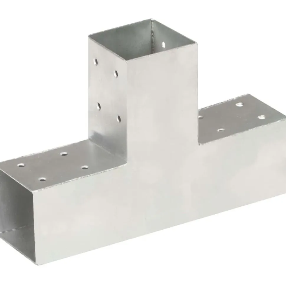 Tolppaliittimet 4kpl T-muoto galvanoitu metalli 71x71mm
