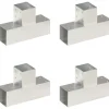 Tolppaliittimet 4kpl T-muoto galvanoitu metalli 91x91mm