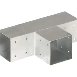 Tolppaliittimet 4kpl T-muoto galvanoitu metalli 91x91mm