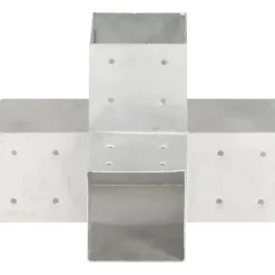 Tolppaliittimet 4kpl X-muoto galvanoitu metalli 101x101mm