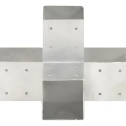 Tolppaliittimet 4kpl X-muoto galvanoitu metalli 91x91mm