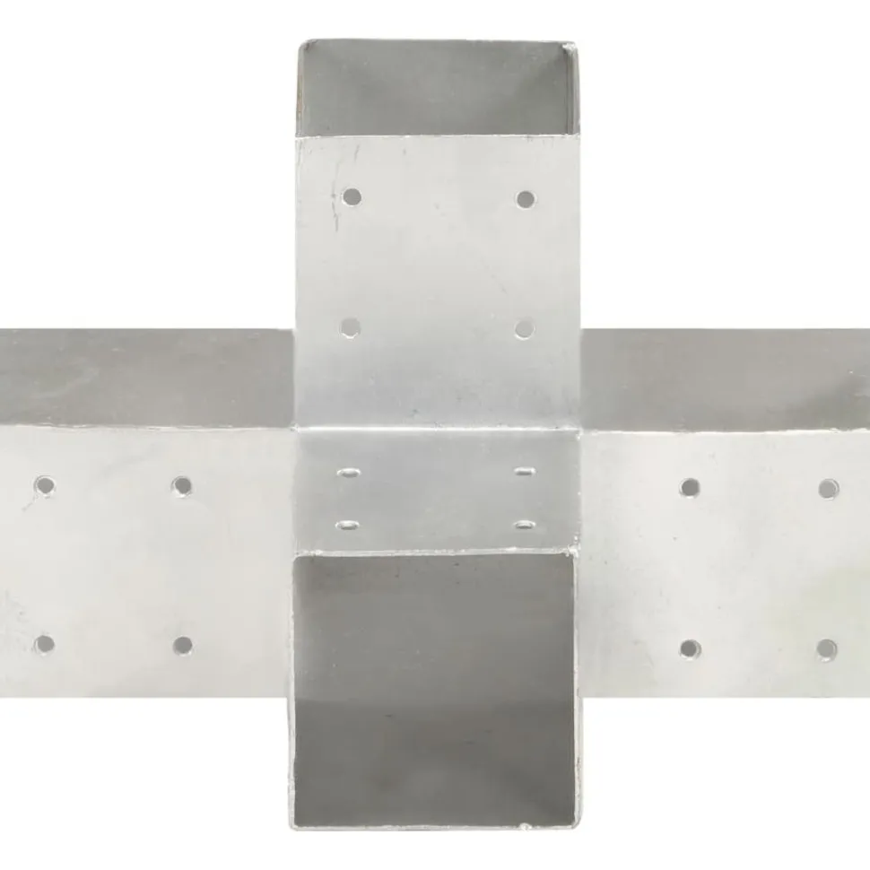 Tolppaliittimet 4kpl X-muoto galvanoitu metalli 91x91mm