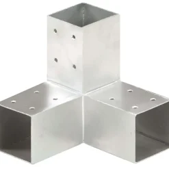Tolppaliittimet 4kpl Y-muoto galvanoitu metalli 71x71mm