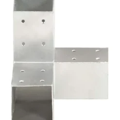 Tolppaliittimet 4kpl Y-muoto galvanoitu metalli 71x71mm