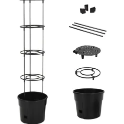 Tomaattiruukku antrasiitti Ø29,5x115 cm polypropeeni (52209)
