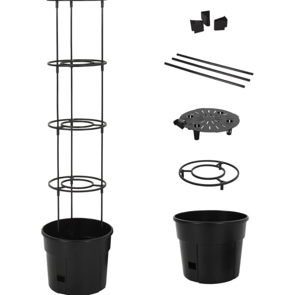 Tomaattiruukku antrasiitti Ø29,5x115 cm polypropeeni (52209)