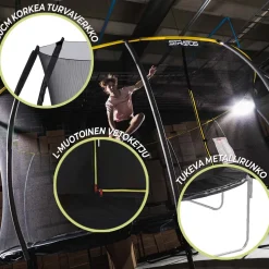 Trampoliini Stratos Ø4.88m turvaverkolla