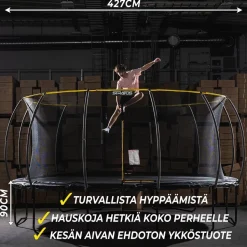 Trampoliini Stratos Ø4.27m turvaverkolla