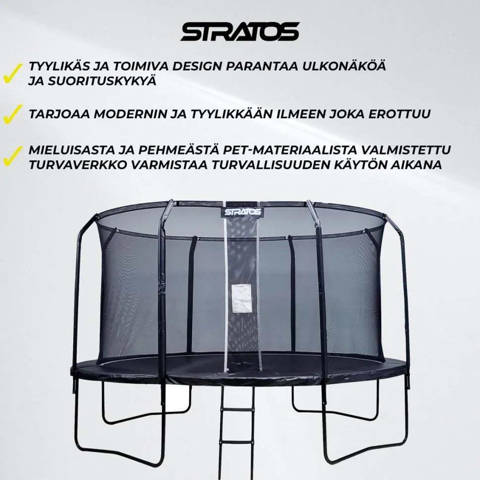 Trampoliini Stratos Premium Black Line Ø427cm musta