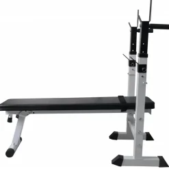 Treenipenkki levytanko- ja käsipainosarjalla, 60.5kg, 111x50x120cm