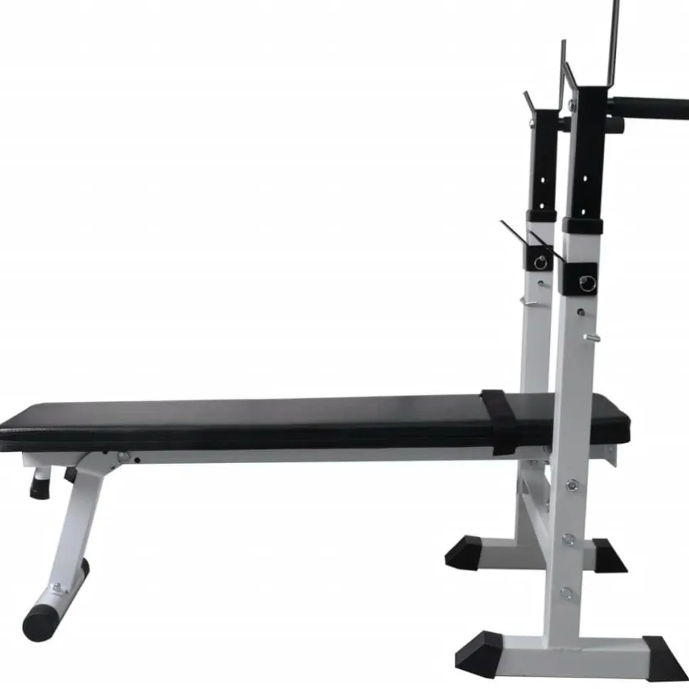 Treenipenkki levytanko- ja käsipainosarjalla, 60.5kg, 111x50x120cm