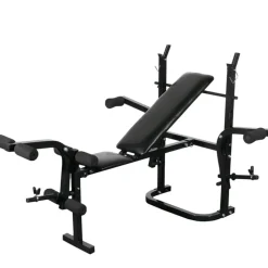 Treenipenkki levytanko- ja käsipainosarjalla, 30.5kg, 163x123x147cm