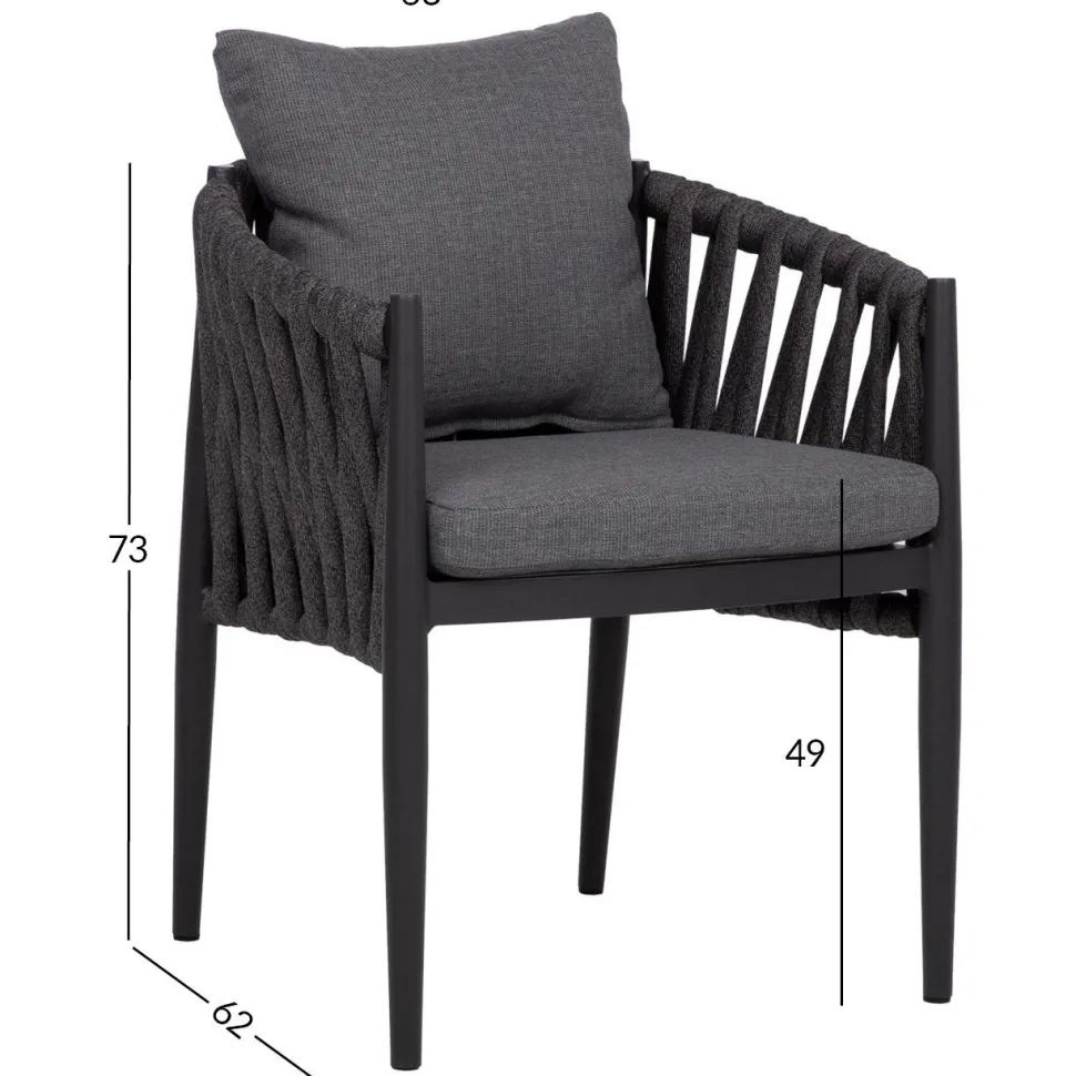 Tuoli Home4You BRISTOL 63x62xK73 cm, harmaa