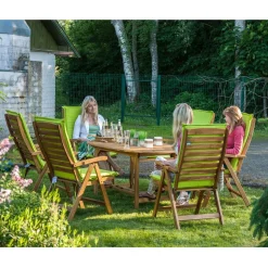 Tuoli Home4you Finlay, taitettava, säädettävä, akaasia, ruskea