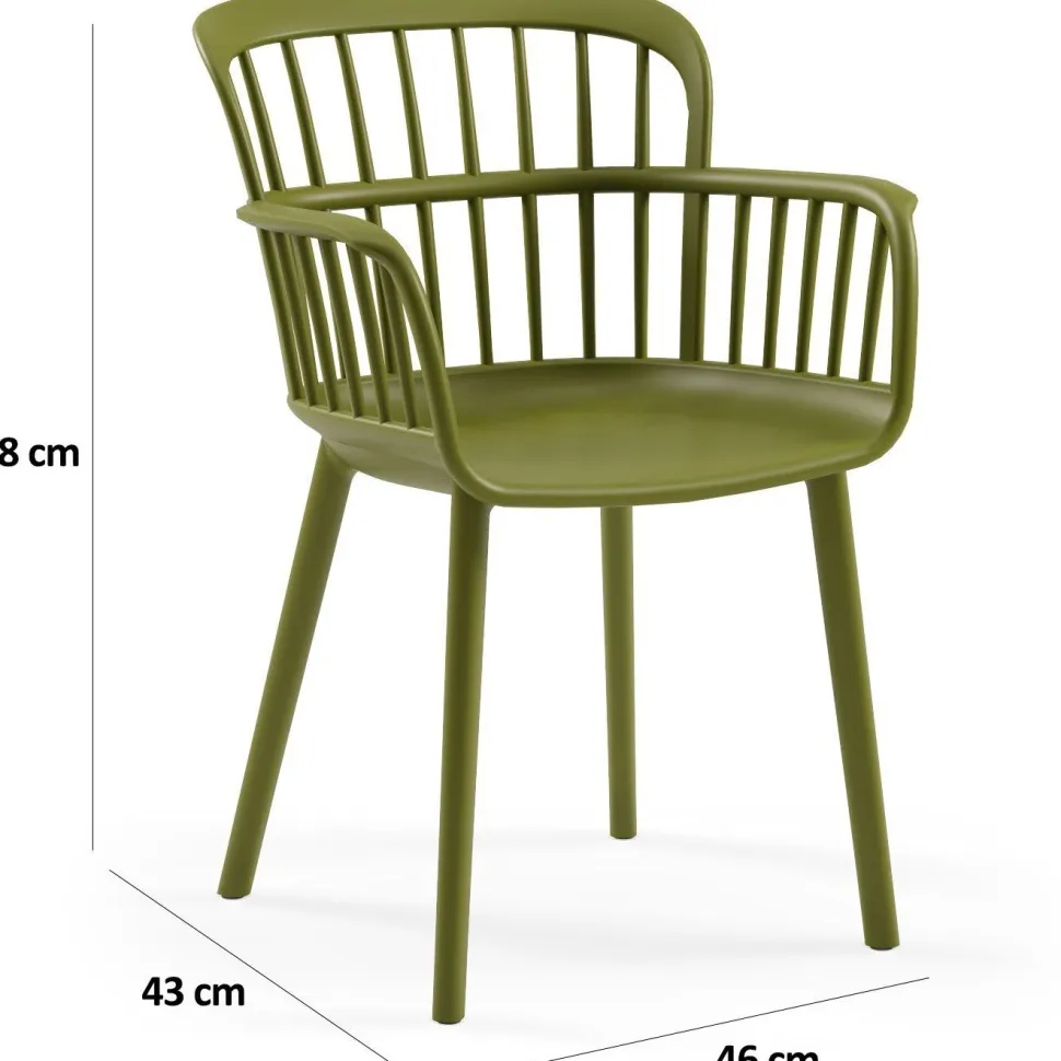 Tuoli Linento Garden Eva-P khaki 2kpl/pkt