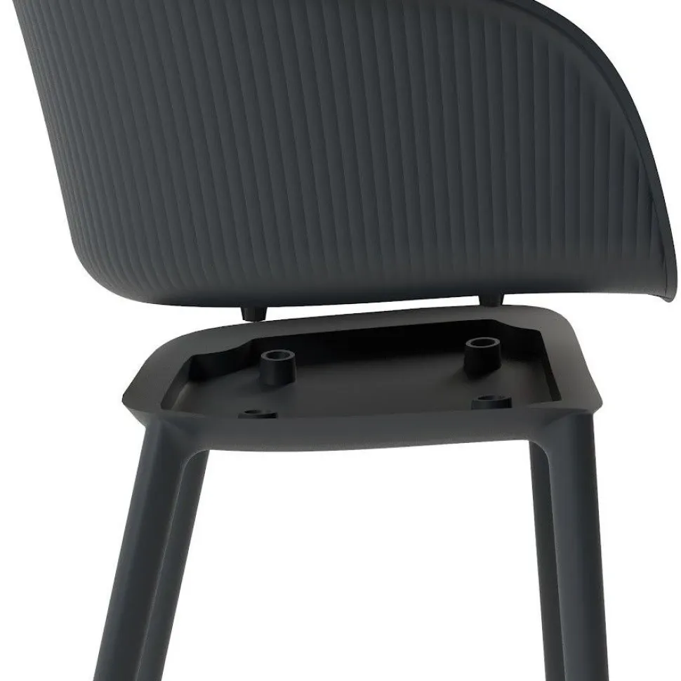 Tuoli Linento Garden Shell-P antrasiitti 2kpl/pkt