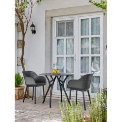 Tuoli Linento Garden Shell-P antrasiitti 2kpl/pkt