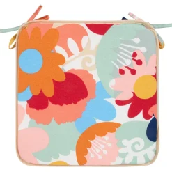 Tuolin pehmuste Home4You NORDIC kukkakuosi 39x39x2,5 cm, monivärinen