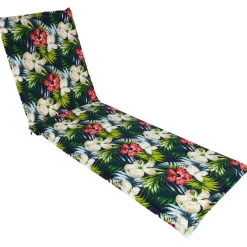 Tuolin pehmuste Home4You SUMMER kukkakuosi 55x190x5 cm, tumma kukkakuosi, monivärinen