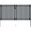 Tuplaovi pihaportti teräs 306x200 cm antrasiitti