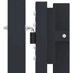 Tuplaovi pihaportti teräs 306x150 cm antrasiitti