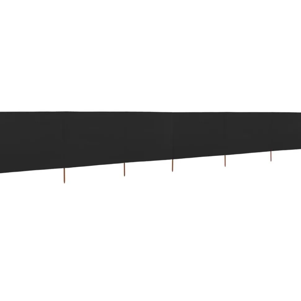 Tuulensuojakangas 6 paneelilla 800x80 cm musta