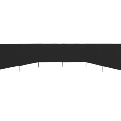 Tuulensuojakangas 6 paneelilla 800x80 cm musta