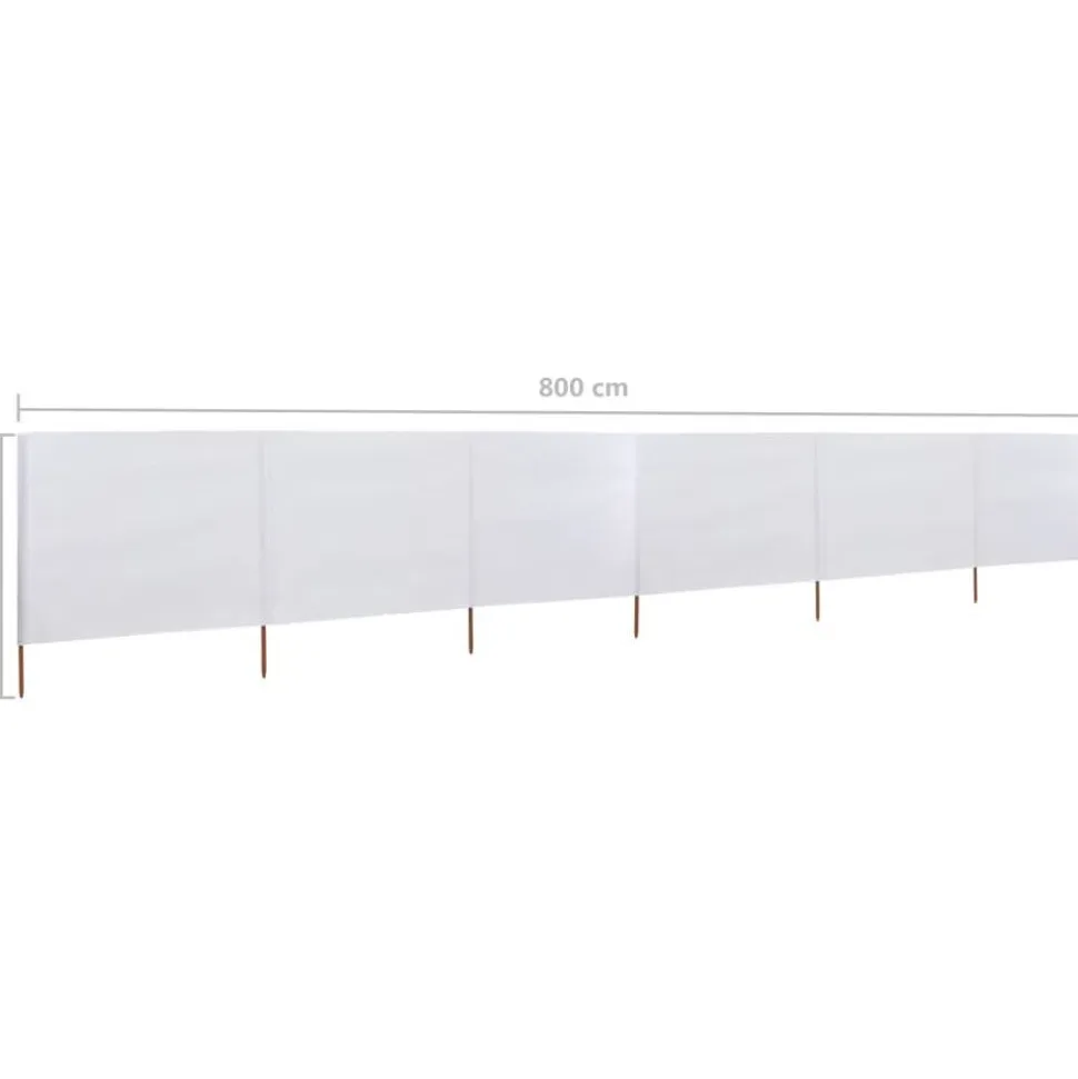 Tuulensuojakangas 6 paneelilla 800x80 cm musta