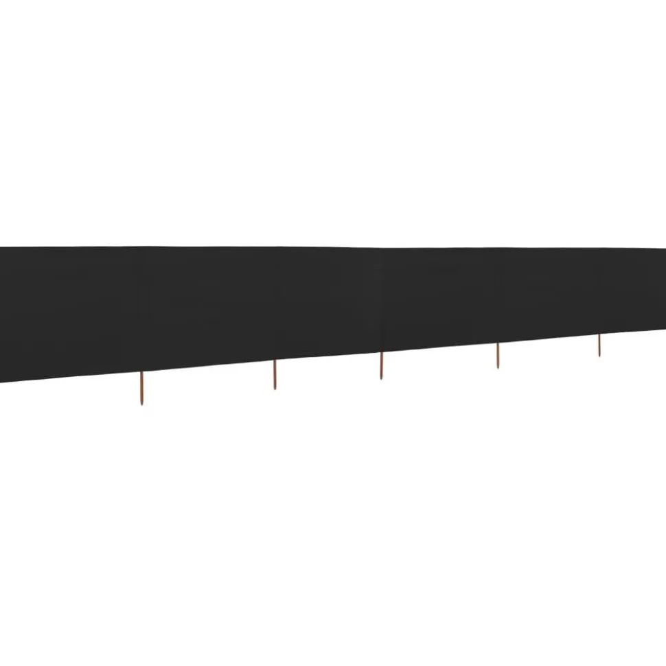 Tuulensuojakangas 6 paneelilla 800x80 cm musta