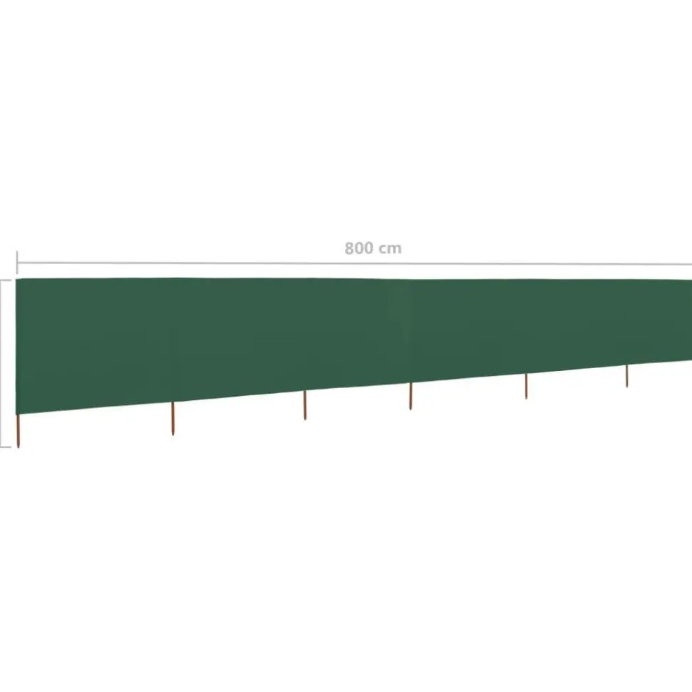 Tuulensuojakangas 6 paneelilla 800x80 cm musta