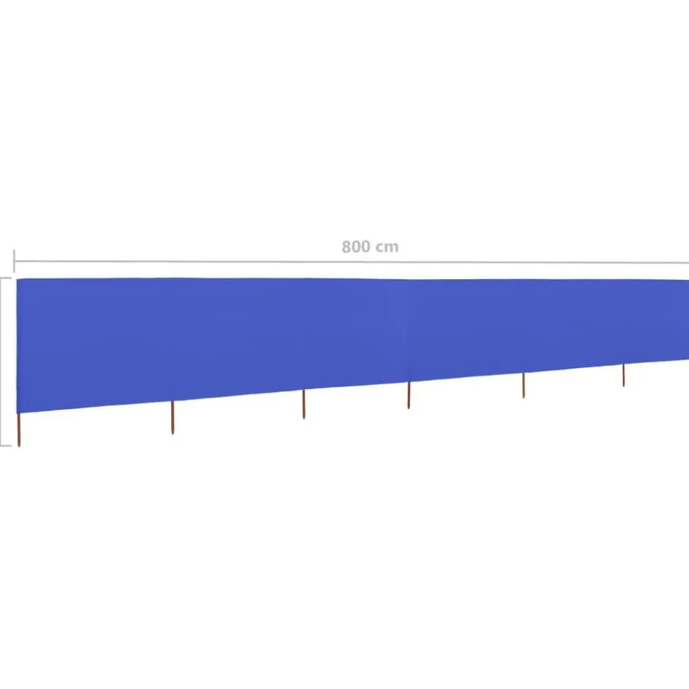 Tuulensuojakangas 6 paneelilla 800x80 cm musta