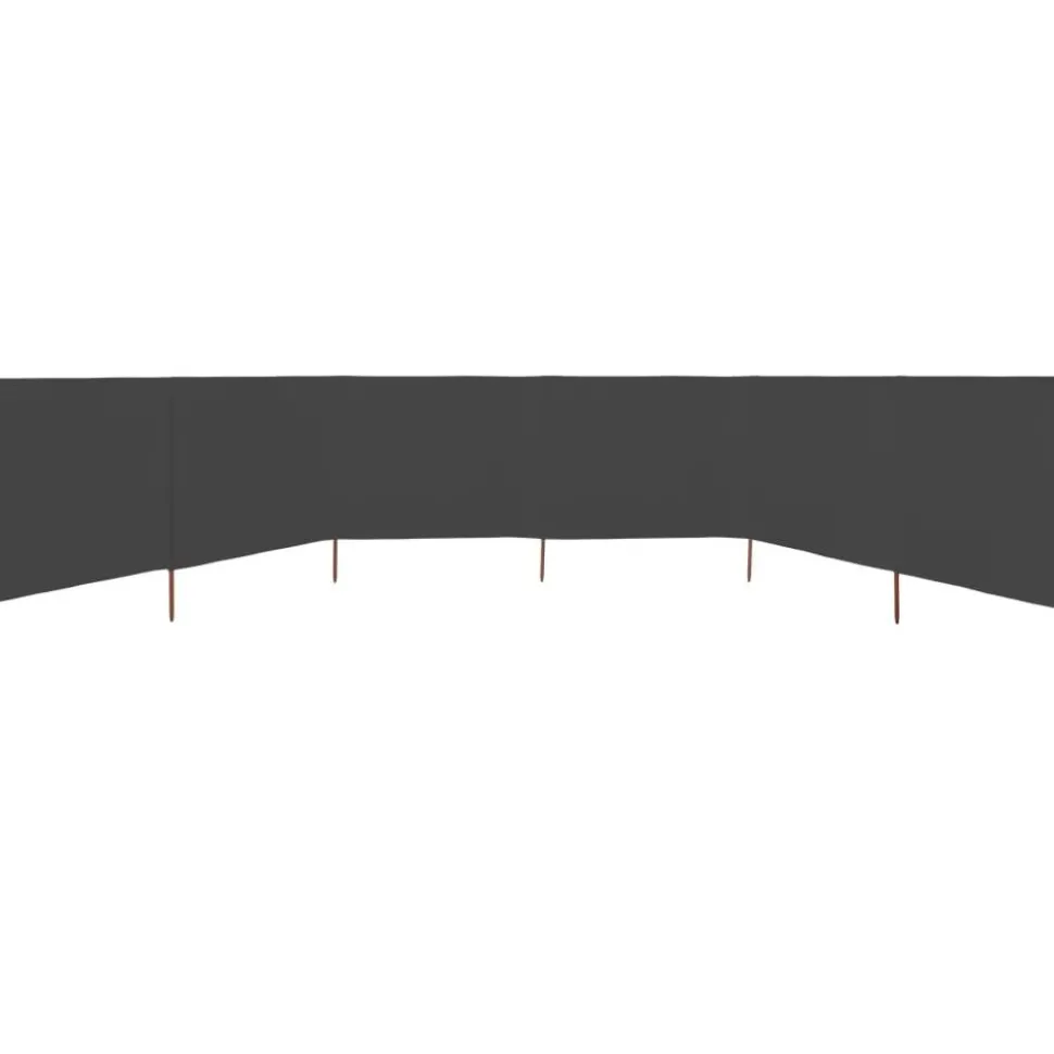 Tuulensuojakangas 6 paneelilla 800x80 cm musta