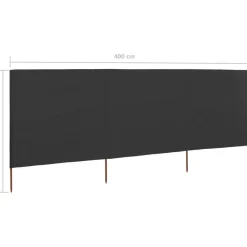 Tuulensuojakangas 3 paneelilla 400x80 cm taivaansininen