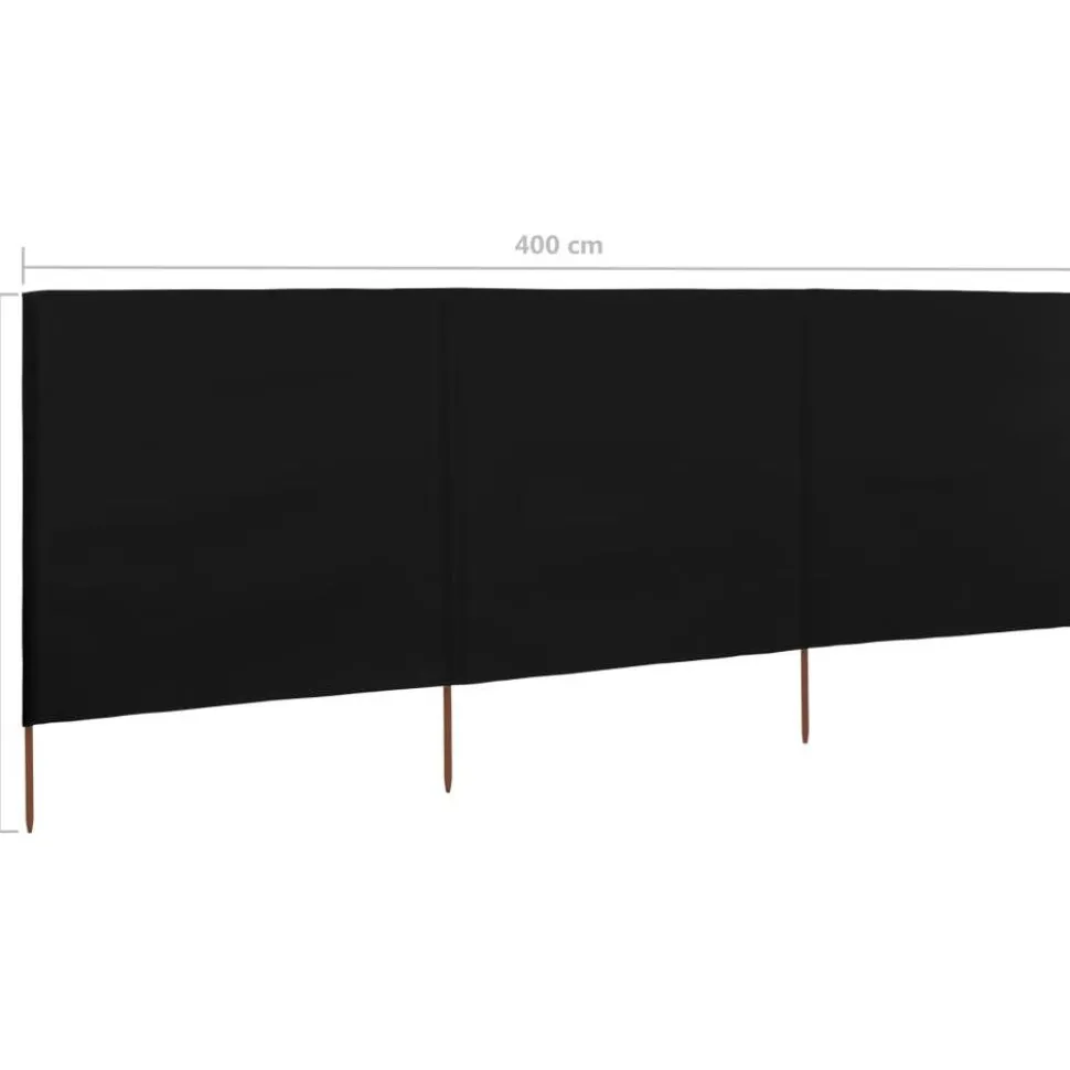 Tuulensuojakangas 3 paneelilla 400x80 cm taivaansininen