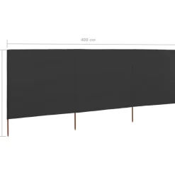 Tuulensuojakangas 3 paneelilla 400x80 cm taivaansininen