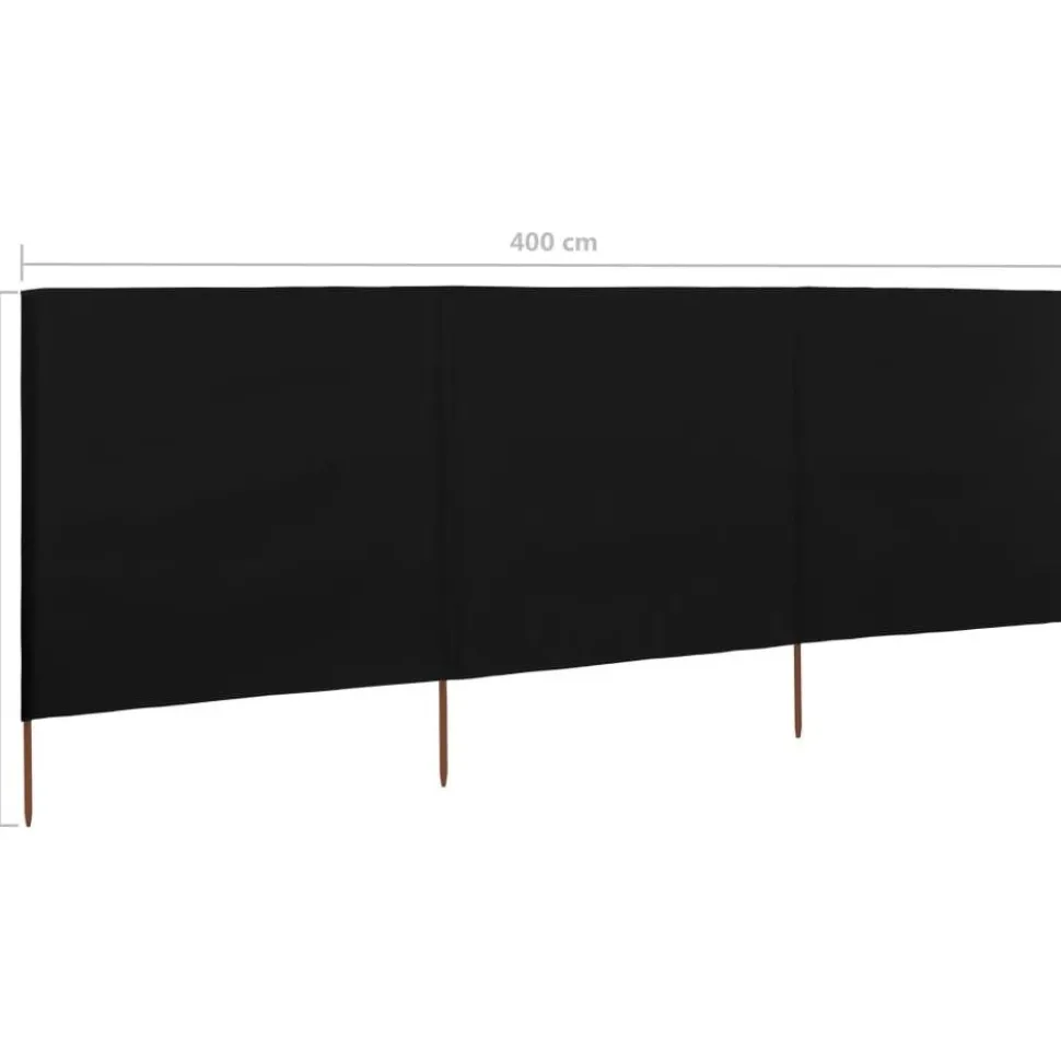 Tuulensuojakangas 3 paneelilla 400x80 cm taivaansininen
