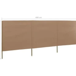 Tuulensuojakangas 3 paneelilla 400x80 cm taivaansininen