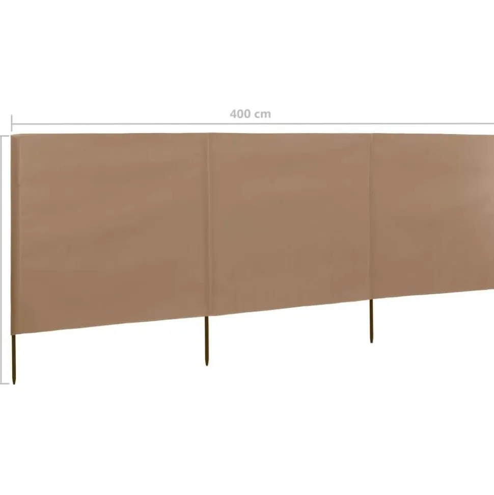 Tuulensuojakangas 3 paneelilla 400x80 cm taivaansininen