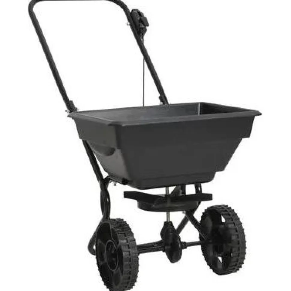 Työnnettävä suolan levitin pvc ja teräs 92x46x70 cm 15 l