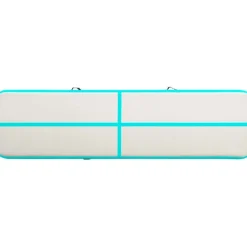 Täytettävä voimistelumatto pumpulla 700x100x15 cm PVC vihreä